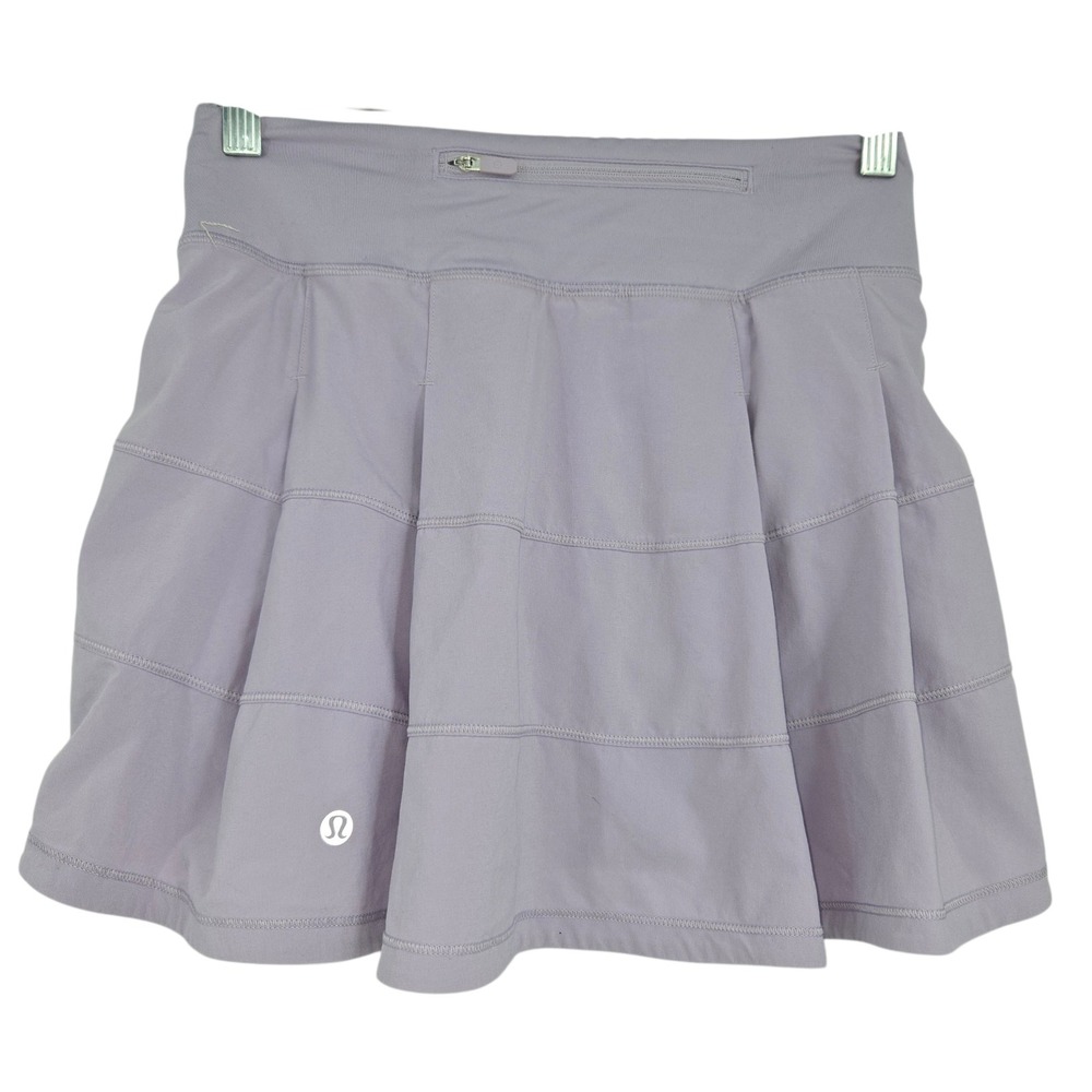 Lululemon Pace Rival Skirt Skort Size 2 Purple Pleated Tennis Golf Lilac Smoke - Picture 3 of 11